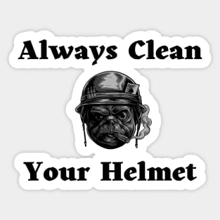 Always Clean Your Helmet Sticker